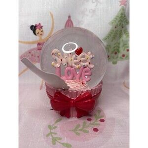 Coquette Bow Cupcake Valentine Snow Globe